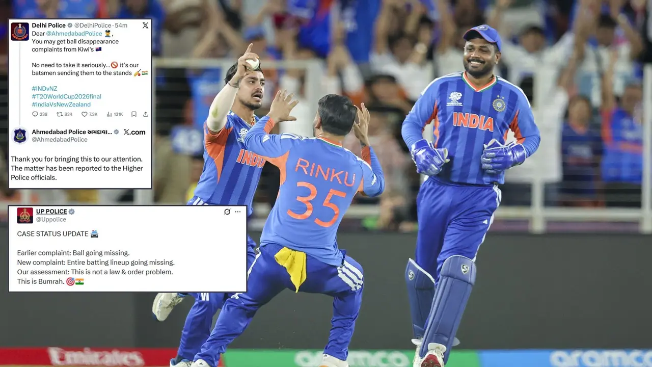 T20 World Cup: 'लॉ एंड ऑर्डर की समस्या नहीं, यह बुमराह है', टीम इंडिया की जीत पर दिल्ली-अहमदाबाद और UP पुलिस की जुगलबंदी, मजेदार पोस्ट VIRAL Delhi-Ahmedabad- UP Police Funny Post on Team India Victory