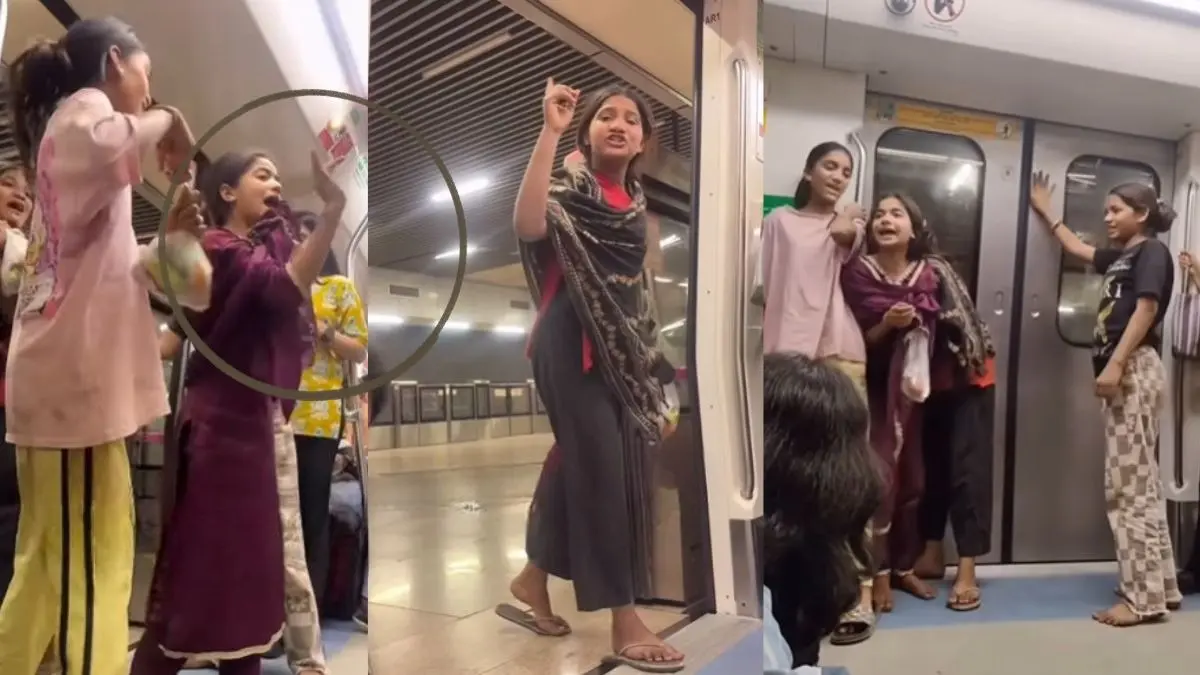 बेहद गंदी गालियां और भद्दे इशारे... दिल्ली मेट्रो के महिला कोच में 4 लड़कियों ने पार की बेशर्मी की हदें, सुनकर कर बंद लेंगे कान- VIRAL VIDEO delhi-metro-viral-video-4-minor-girl-abused-and-used-derogatory-remarks-in-women-coach magenta line very disturbing -viral-video on social media