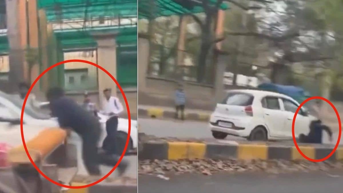 Delhi Shocker: Drunk Driver Hits Cop, Drags Him On Bonnet In Janakpuri | VIDEO