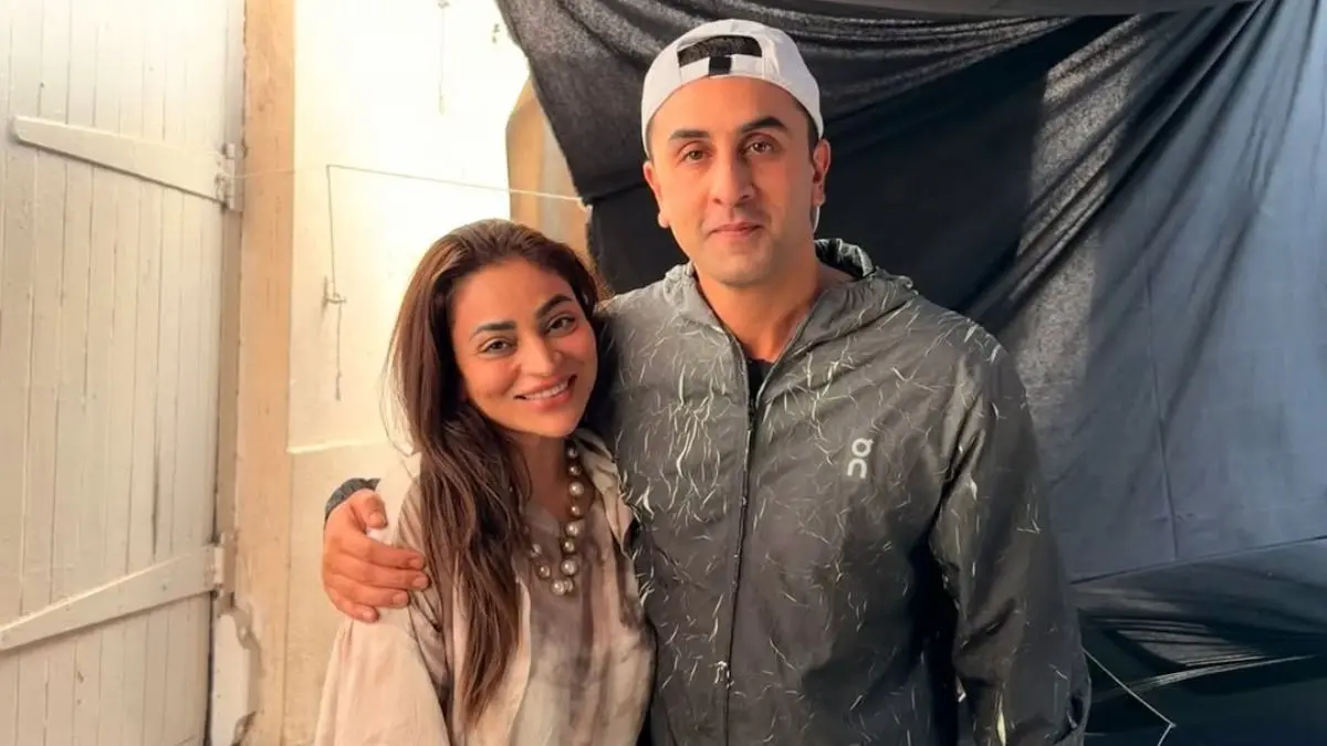 Ramayana Part 2 Goes On Floor, Designer Rimple Narula Poses With Ranbir Kapoor, Producer Namit Malhotra On The Set Designer Rimple Narula Poses With Ranbir Kapoor