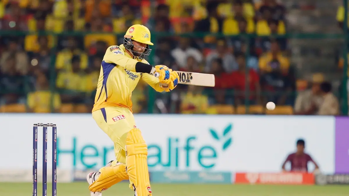 PSL-Bound Star Devon Conway Heartbroken After CSK'S Loss To Rajasthan Royals In IPL 2026: 'Revenge At Chepauk On My Mind' Devon Conway hits a shot