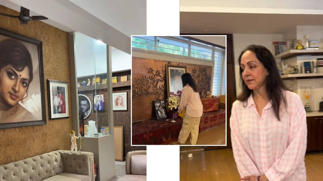 Dharmendra’s Painting To Cultural Decor: Hema Malini’s Mumbai House Is All About Maximalist Custom Details