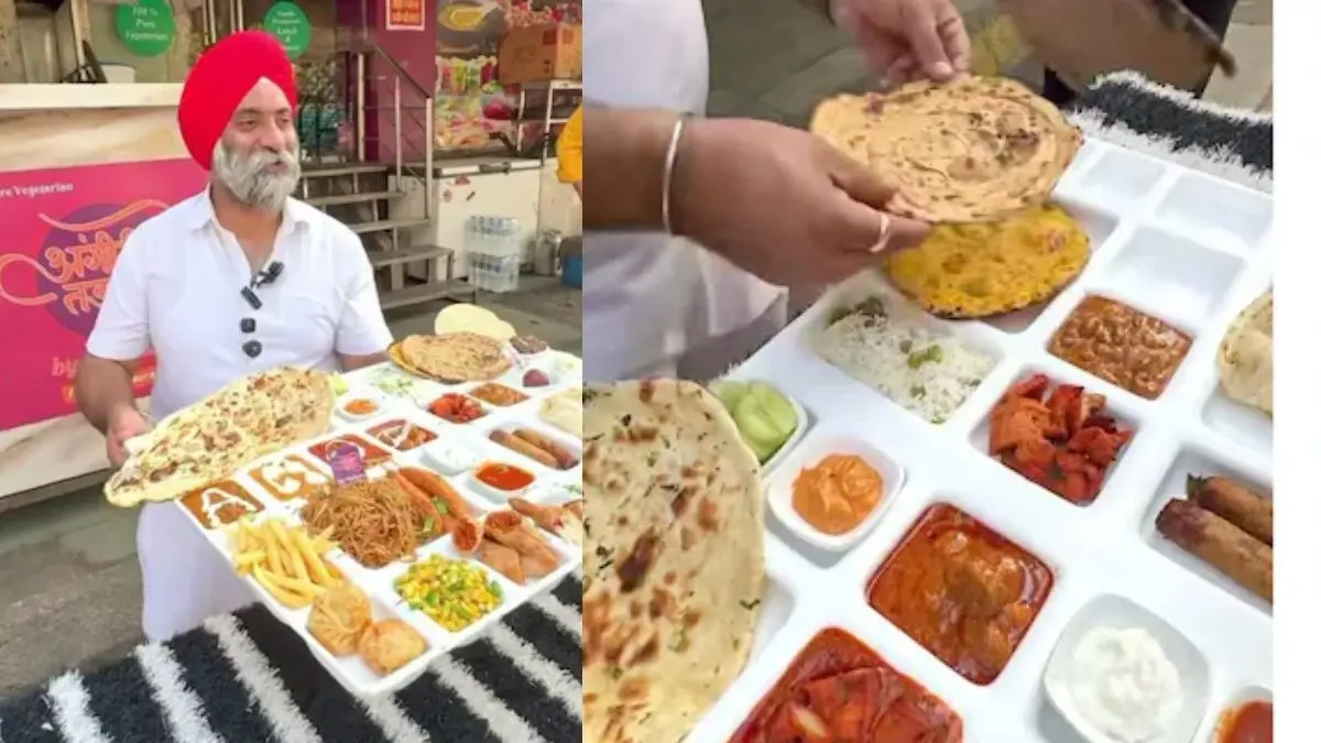 Dhurandhar 2 Thali Viral: बाप रे...एक थाली में 26 आइटम, फूड लवर्स के लिए जन्नत से कम नहीं है यह दावत, देखें Video Dhurandhar 2 Thali Viral