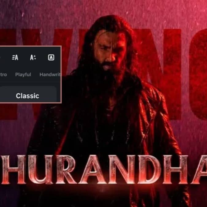 Dhurandhar-inspired font added on Instagram