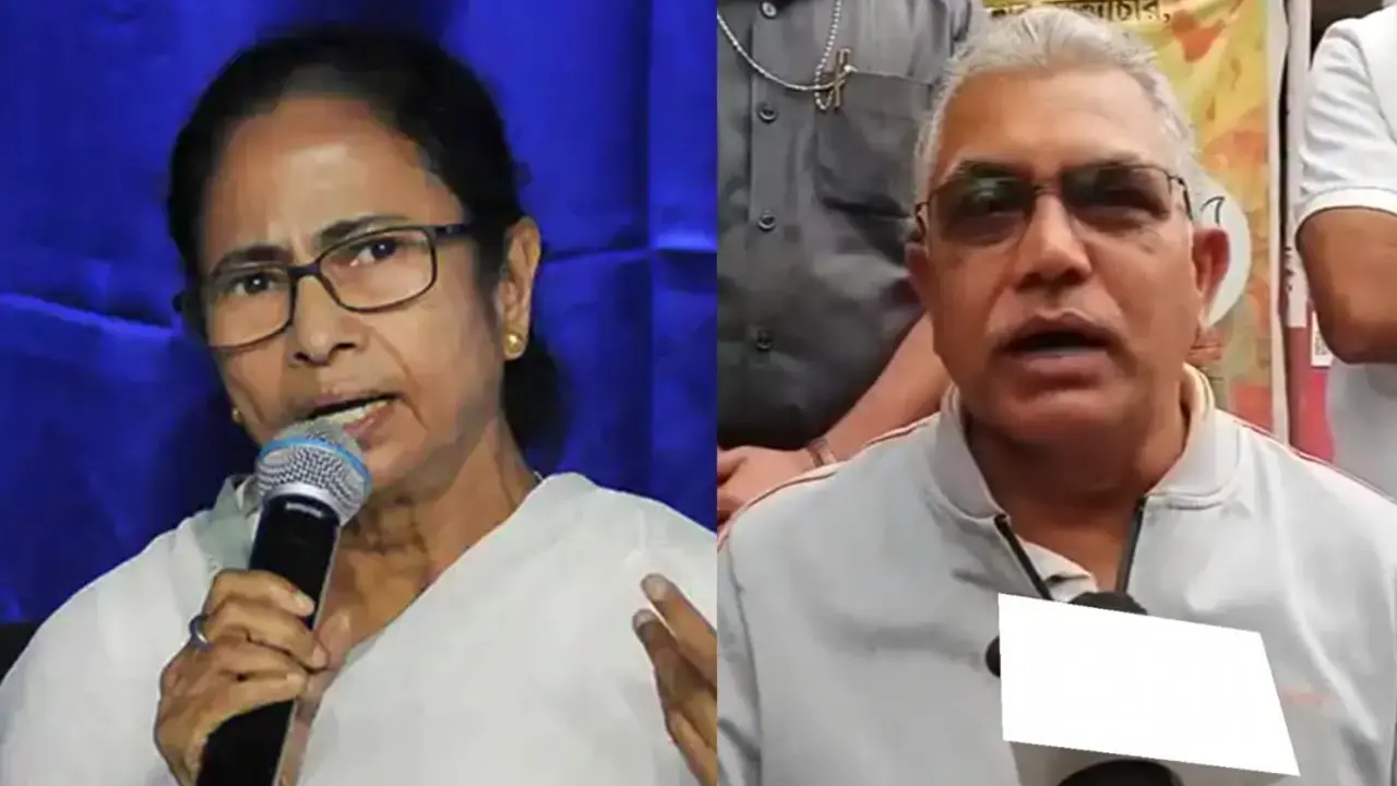 Bengal Election: 'मंदिरों को तोड़ना आम बात है, बंगाल की हालत बांग्लादेश जैसी',ममता बनर्जी पर बरसे दिलीप घोष, कहा- परिवर्तन के लिए होगा चुनाव Dilip Ghosh lashes out at Mamata Banerjee