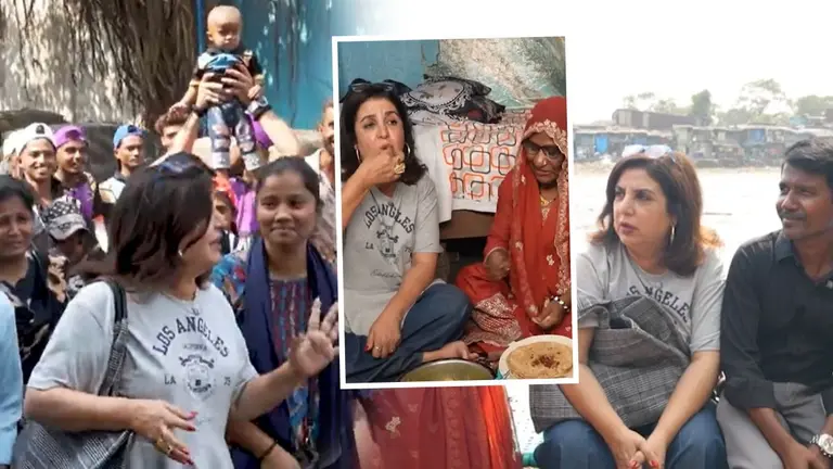 Farah Khan: जमीन पर बैठकर खाया खाना और बस्तीवालों के बीच की मस्ती... जब मुंबई की तंग गलियों में पहुंचीं फराह खान; फिदा हुए फैंस- VIDEO Farah Khan