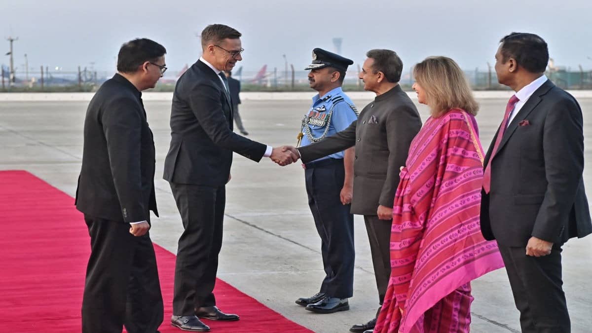 Finland President Alexander Stubb arrives in New Delhi; to be Chief Guest at Raisina Dialogue 2026