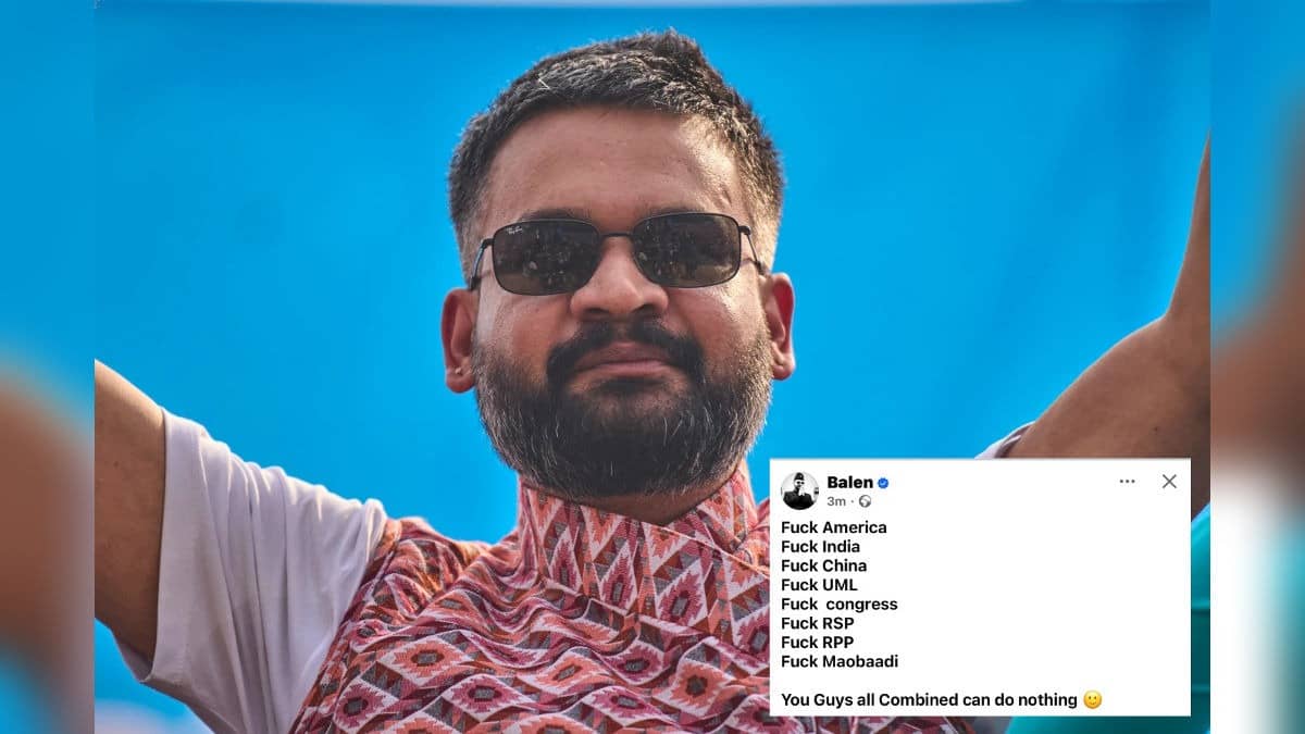 'F**k America, India, China...': Nepal PM Frontrunner Balen Shah's Offensive 2025 Post Resurfaces