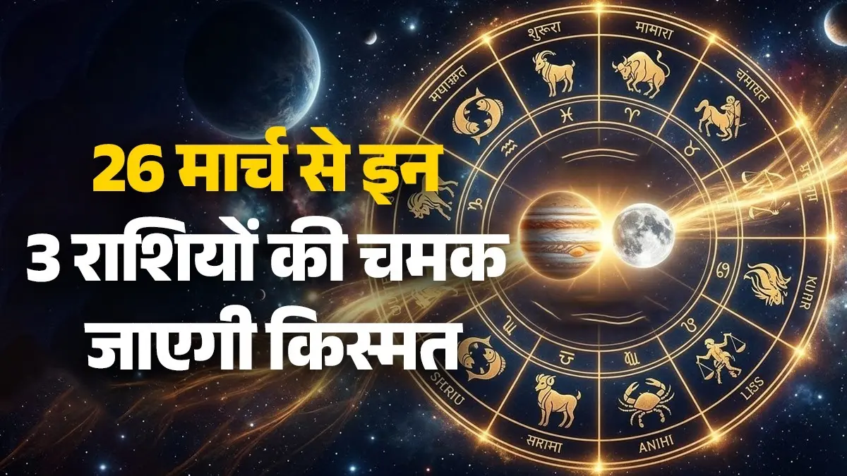 Gajkesari Rajyog 2026: 26 मार्च से इन 3 राशियों की चमक जाएगी किस्मत, बनने जा रहा है गजकेसरी राजयोग; बढ़ेगा मान-सम्मान Gajkesari Rajyog 2026