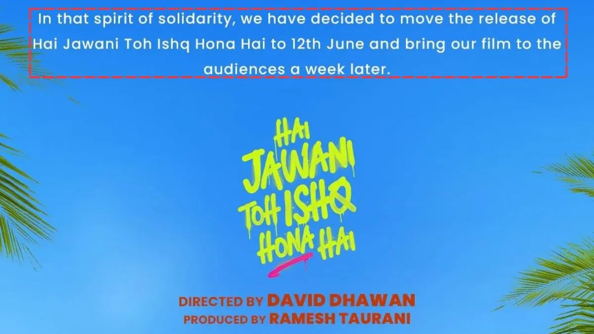 Varun Dhawan's Hai Jawani Toh Ishq Hona Hai Averts Clash With Toxic, Makers Announce New Release Date With Strong Dig At Yash Starrer Hai Jawani Toh Ishq Hona Hai gets postponed