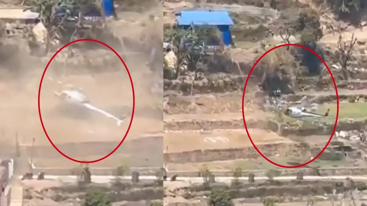 Helipcopter Carrying a Body Crashes in Nepal's Khotang, No Casualties Reported Helipcopter crash in Nepal's Khotang
