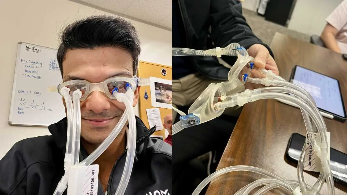 How To Splash Water In Your Eyes In Space? Shubhanshu Shukla Gives You A Demo | Pics Inside How To Splash Water In Your Eyes In Space? Shubhanshu Shukla Gives You A Demo | Pics Inside