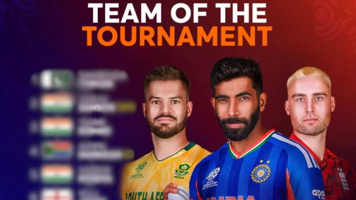 ICC ने T20 World Cup के लिए टीम ऑफ द टूर्नामेंट का किया ऐलान, 4 भारतीयों को मिली जगह, कप्तान सूर्या और शिवम दूबे बाहर ICC Team of The Tournament