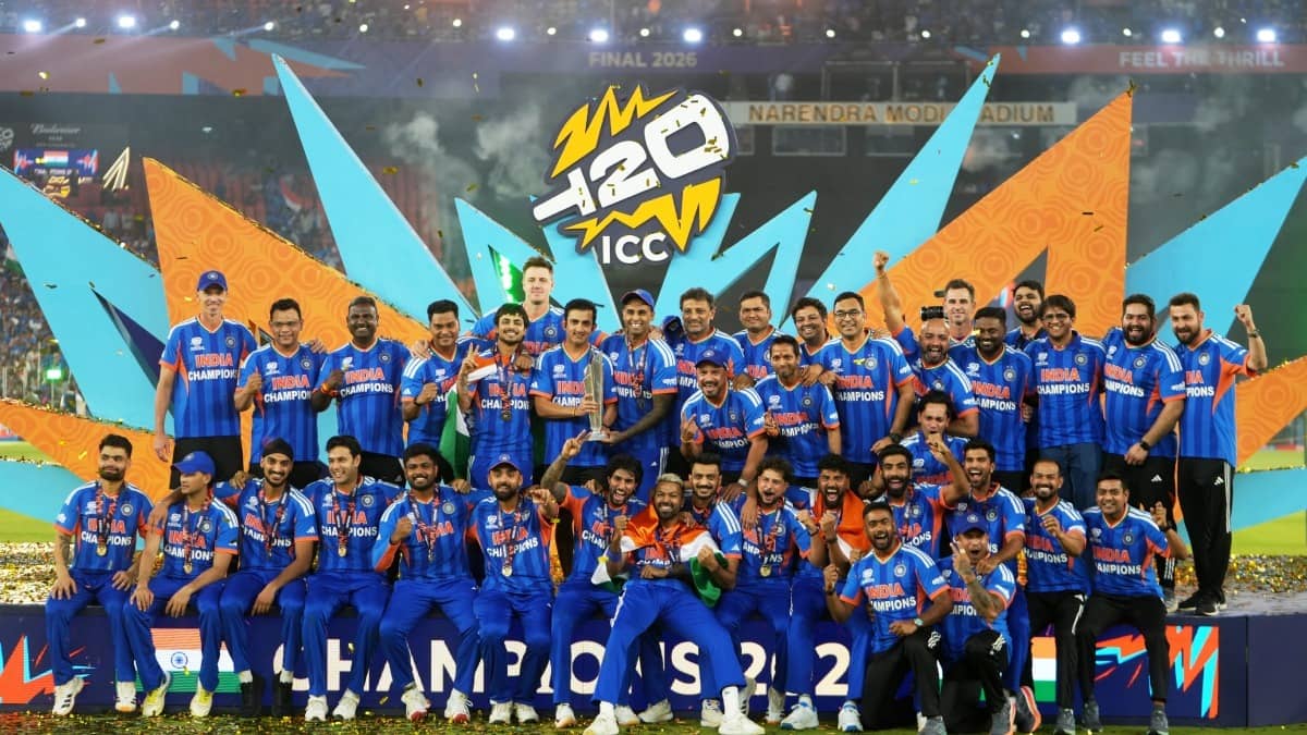 Indian cricketers celebrate T20 World Cup title