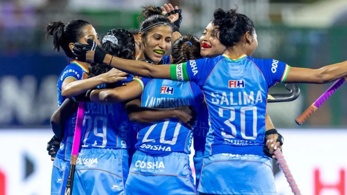 India Shift Focus To Title Charge, Face Italy In Semi-Final After Sealing World Cup Berth At FIH Hockey World Cup Qualifiers Indian women's hockey team players