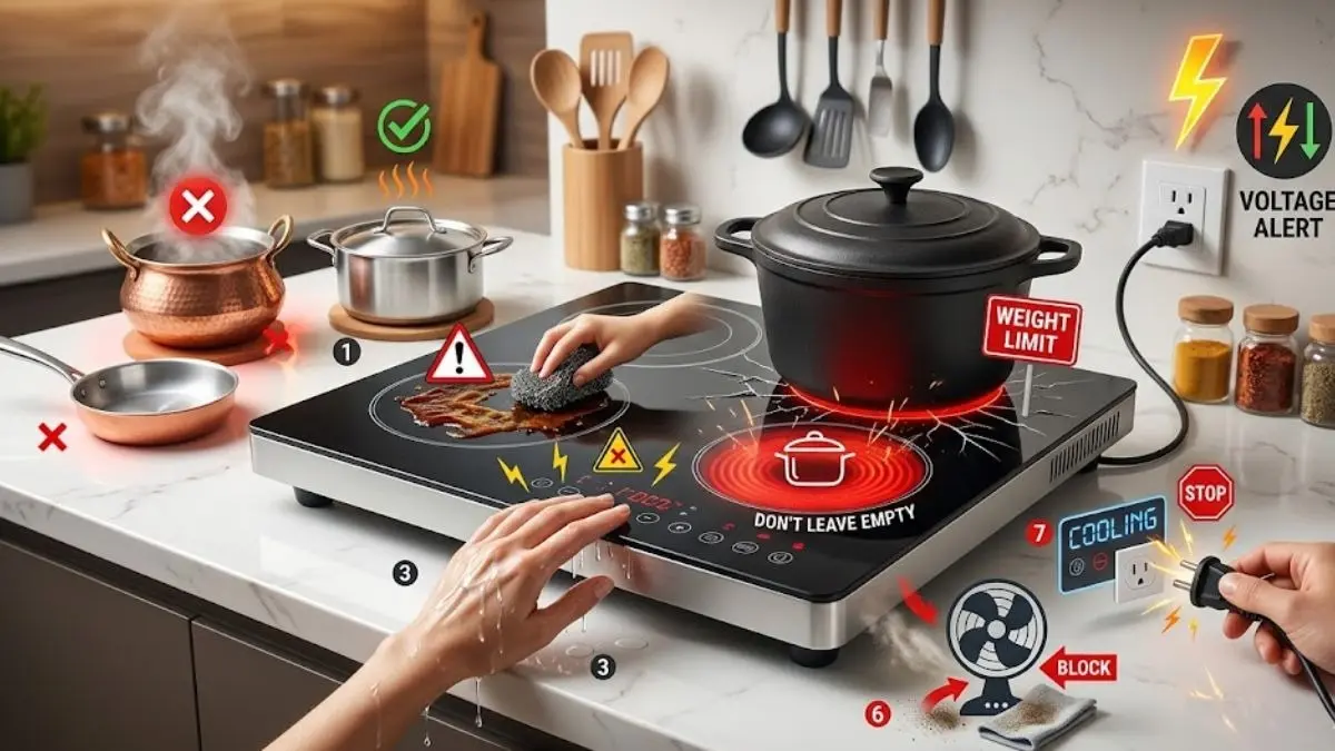 Induction Cooktop Maintenance Tips: इंडक्शन चूल्हा इस्तेमाल करते समय कहीं आप भी तो नहीं कर रहे ये 8 गलतियां? हो सकता है बड़ा नुकसान induction stove mistakes