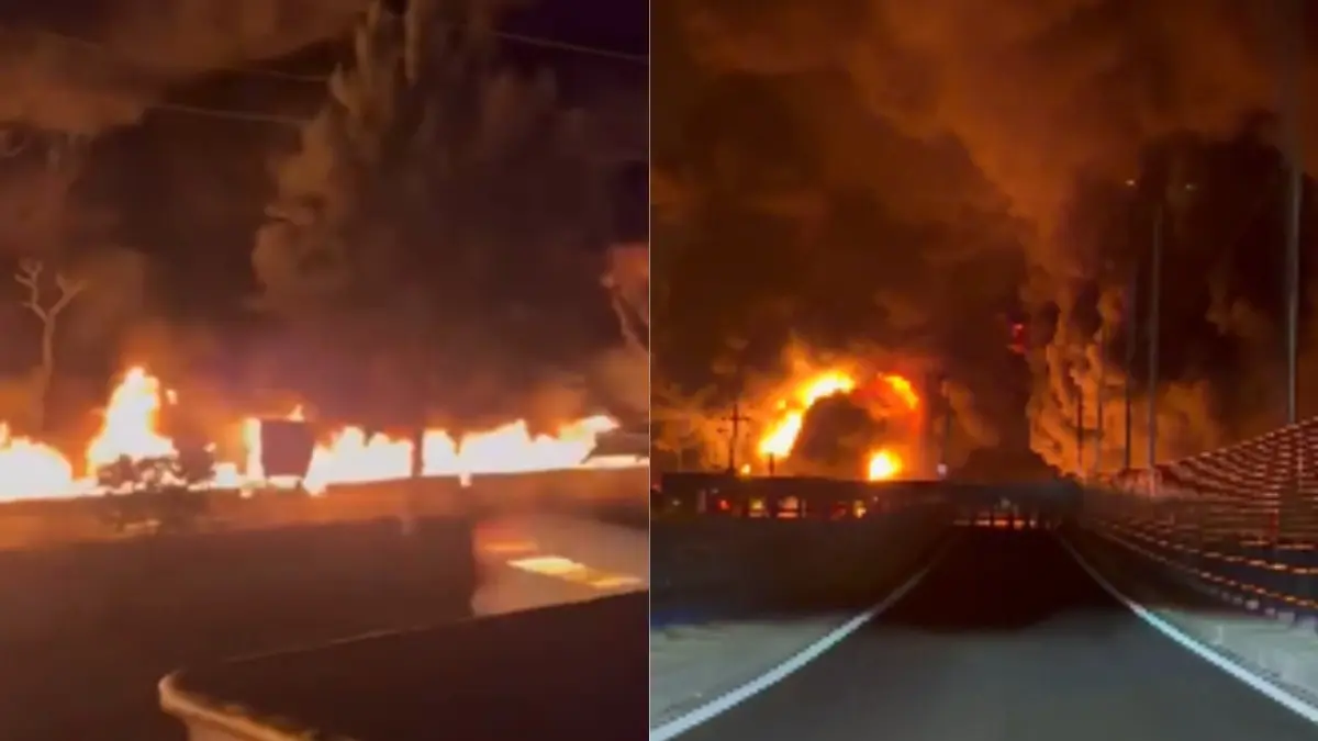 'River of Fire' in Tehran As Israel strikes Oil Storage Facility in Iran's Capital | Watch 'River of Fire' in Tehran As Israel strikes Oil Storage Facility in Iran's Capital | Watch
