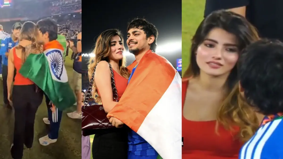 अदिति संग Ishan Kishan ने कंफर्म किया रिश्ता? T20 वर्ल्ड कप जीतने के बाद सबके सामने किया KISS, वीडियो वायरल Ishan Kishan-Aditi Hundia