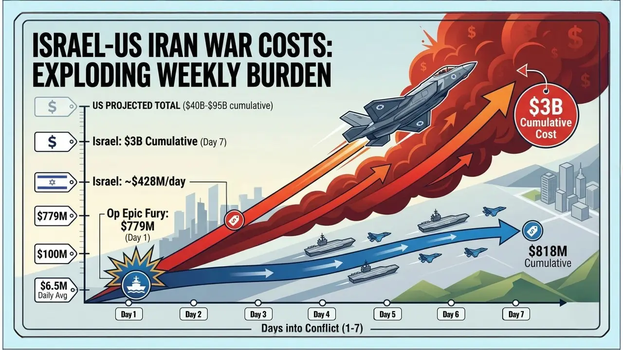 Israel's Weekly War Bill In Iran Conflict To Hit $3 Billion Israel war bill Iran