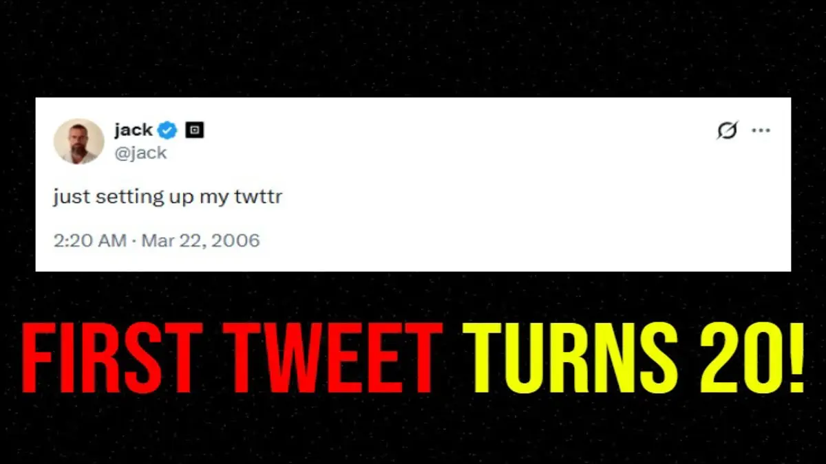 It's Been 20 Years! 2 Decades Ago, Jack Dorsey Posted The 1st Tweet On Twitter. Rest Is History It's Been 20 Years! 2 Decades Ago, Jack Dorsey Posted The 1st Tweet On Twitter. Rest Is History