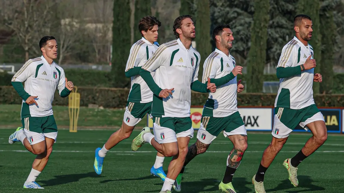 Italy Host Northern Ireland In FIFA World Cup Playoffs, Aim To Avoid Third Straight Failure Italian players in action during a practice session