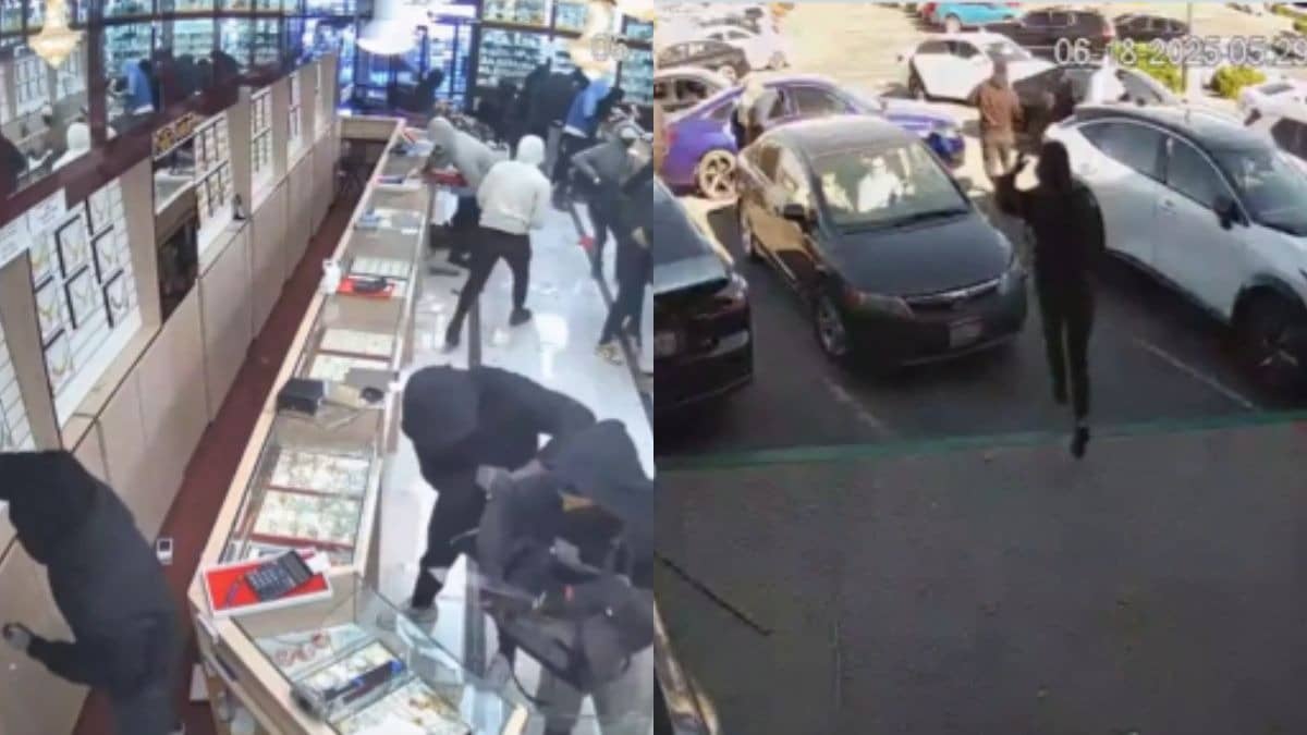 सिर्फ 70 सेकंड में 14 करोड़ की डकैती, हॉलीवुड फिल्मों में भी नहीं देखा होगा ऐसा सीन, 24 मास्क्ड लूटेरों ने खाली कर दिया भारतीय ज्वेलरी स्टोर