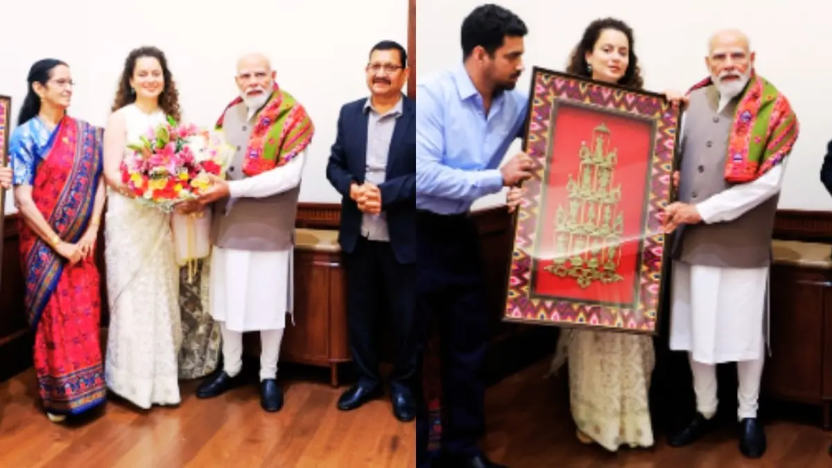 Kangana Ranaut B'day: 40वें जन्मदिन पर PM मोदी से मिलीं कंगना रनौत, भेंट में दी स्पेशल हिमाचली शॉल; मुलाकात को बताया यादगार Kangana Ranaut Met PM Modi