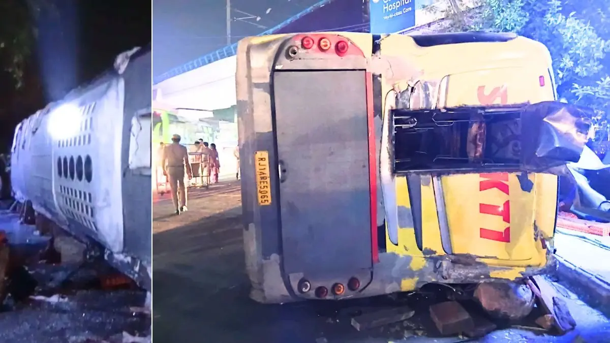 2 Dead, 23 Injured As Double-Decker Bus Carrying Overturns In Delhi’s Karol Bagh, Driver Detained 2 Dead, Several Injured As Double-Decker Bus Carrying Jaipur Passengers Overturns In Delhi’s Karol Bagh