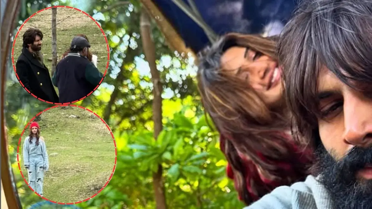 Kartik Aaryan-Sreeleela Spotted Shooting In Srinagar For Movie That Was Scheduled To Release On Diwali 2025 Kartik Aaryan-Sreeleela leaked photo