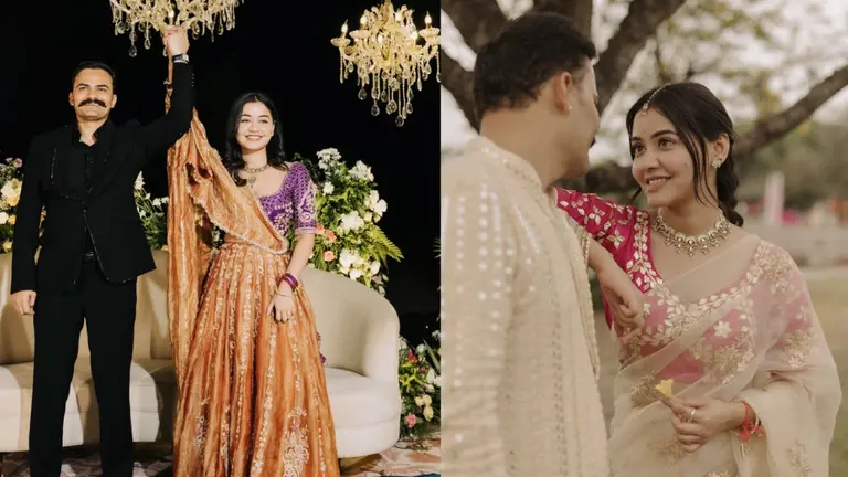 एक-दूजे की आंखों में खोए संभल के SP और बरेली की ‘लेडी सिंघम’, प्री-वेडिंग तस्वीरों में दिखा कपल का अलग अंदाज KK Bishnoi and Anshika Verma ring ceremony