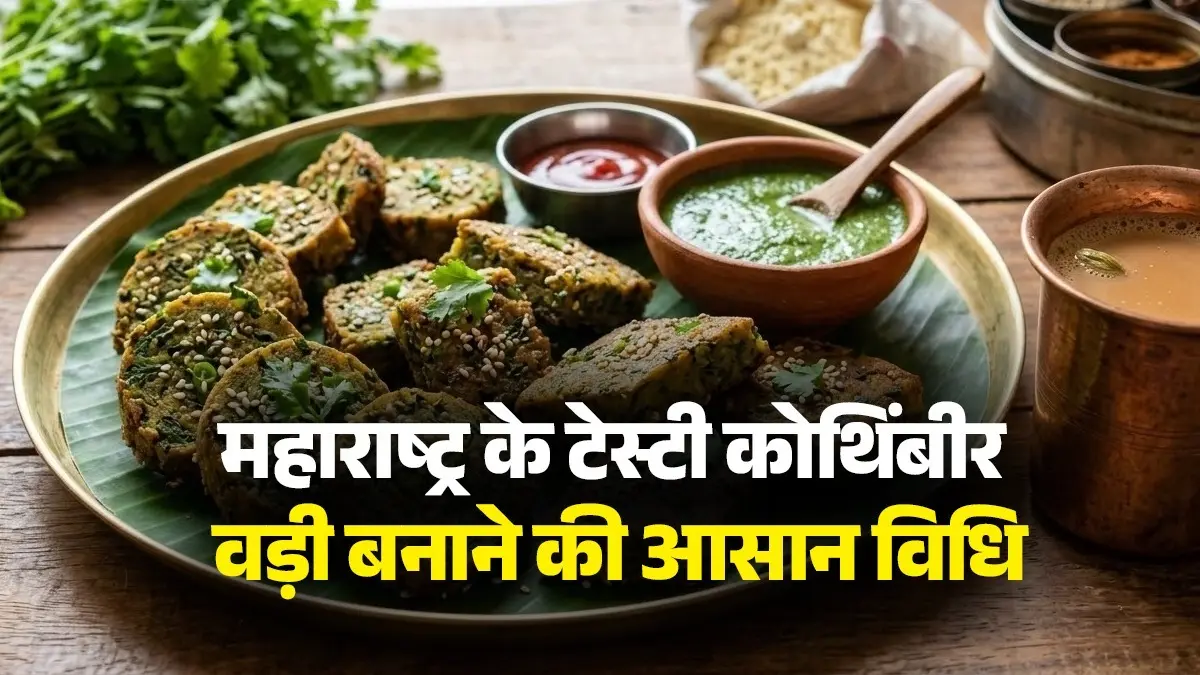 Kothambir Vadi Recipe: स्नैक्स में बनाएं महाराष्ट्र के टेस्टी कोथिंबीर वड़ी, खाते ही कहेंगे वाह! बनाना भी है बेहद आसान kothambir vadi recipe dhaniya vada Maharashtrian dish Indian cousine coriander snack recipe