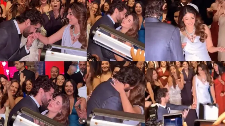 कृतिका संग रोमांटिक हुए गौरव, भरी महफिल में किया KISS; रिसेप्शन में पत्नी संग खूब झूमे- VIDEO Kritika Kamra-Gaurav Kapur