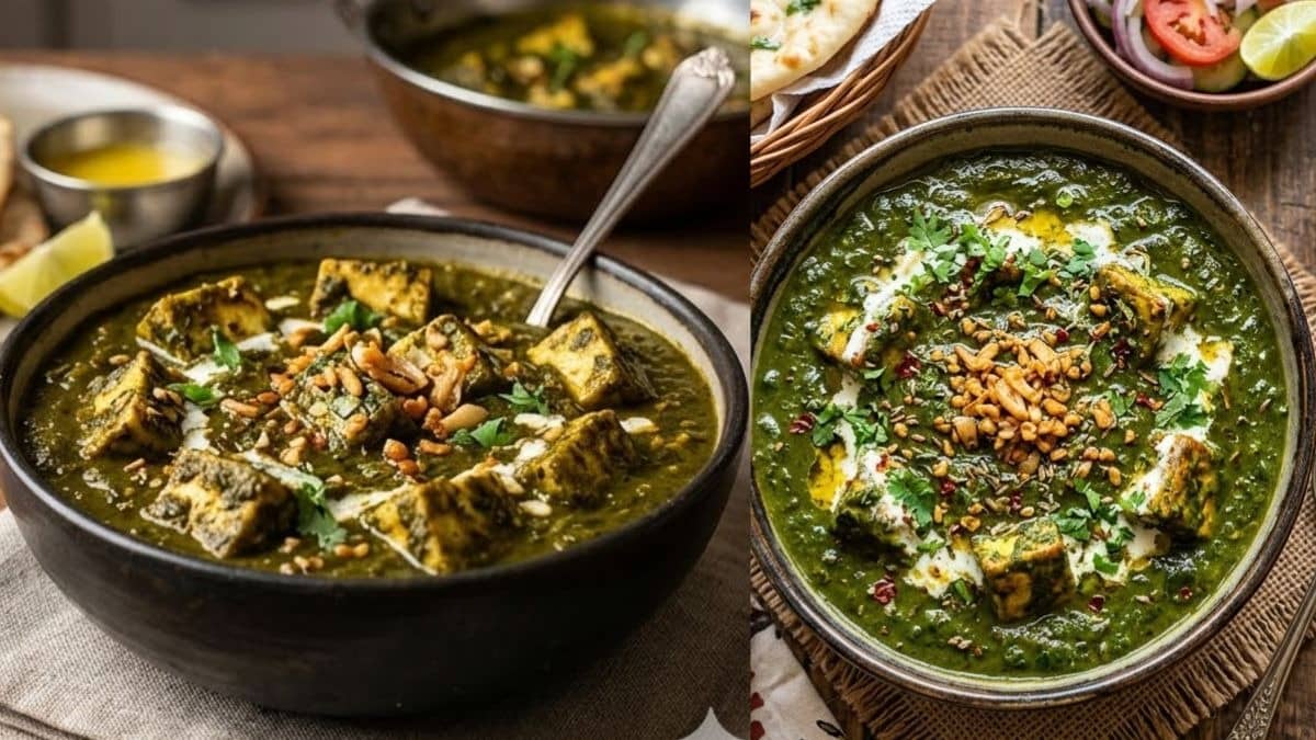 Lehsuni Palak Paneer