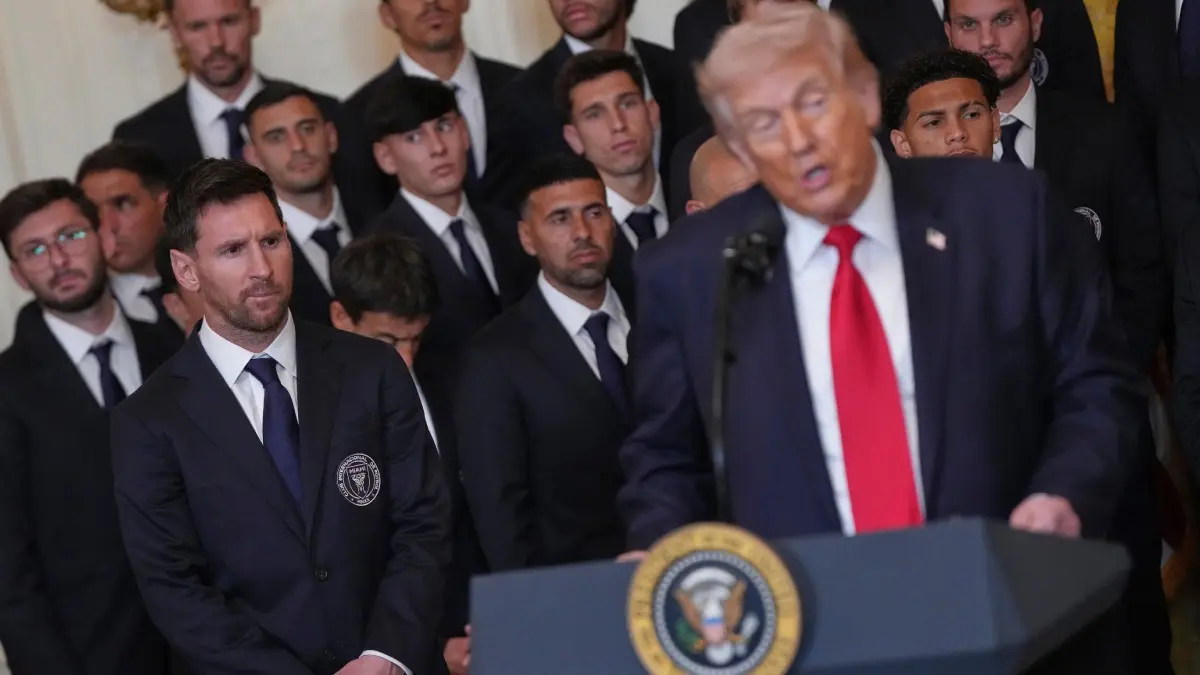Lionel Messi & Inter Miami Caught Off Guard During Donald Trump's Speech On Iran Attack At White House; Team Spotted Awkwardly Applauding Lionel Messi and Donald Trump at th White House
