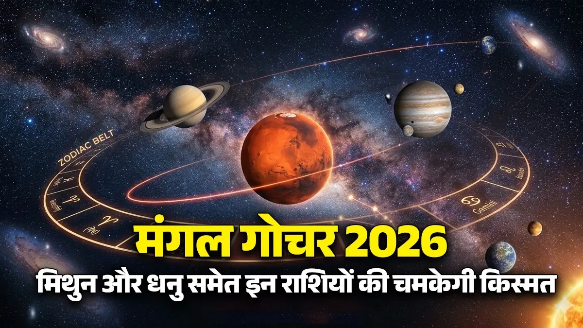 Mangal Gochar 2026: 2 अप्रैल को मंगल करेंगे मीन राशि में गोचर, मिथुन और धनु समेत इन 4 राशियों को होगा जबरदस्त लाभ Mangal Gochar 2026