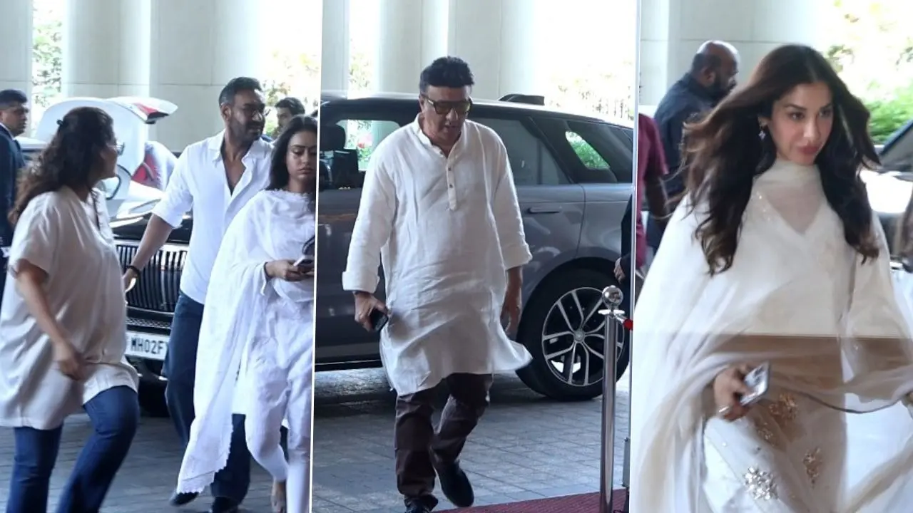 Manish Malhotra's Mother's Prayer Meet: Ajay Devgn, Kajol, Anu Malik, Bobby Deol And Other Pay Their Condolences Manish Malhotra hosts prayer meet for his mother; Ajay Devgn, Kajol, Bobby Deol pay their condolences