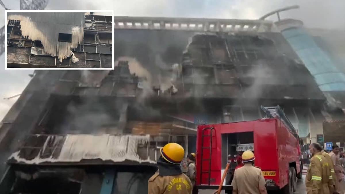 Massive Fire Breaks Out At Shopping Complex Near Noida Sector 76 Metro Station, No Casualties