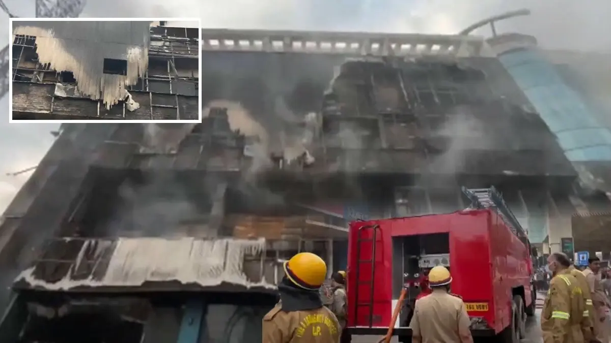 Massive Fire Breaks Out At Shopping Complex Near Noida Sector 76 Metro Station, No Casualties Massive Fire Breaks Out At Shopping Complex Near Noida Sector 76 Metro Station, No Casualties