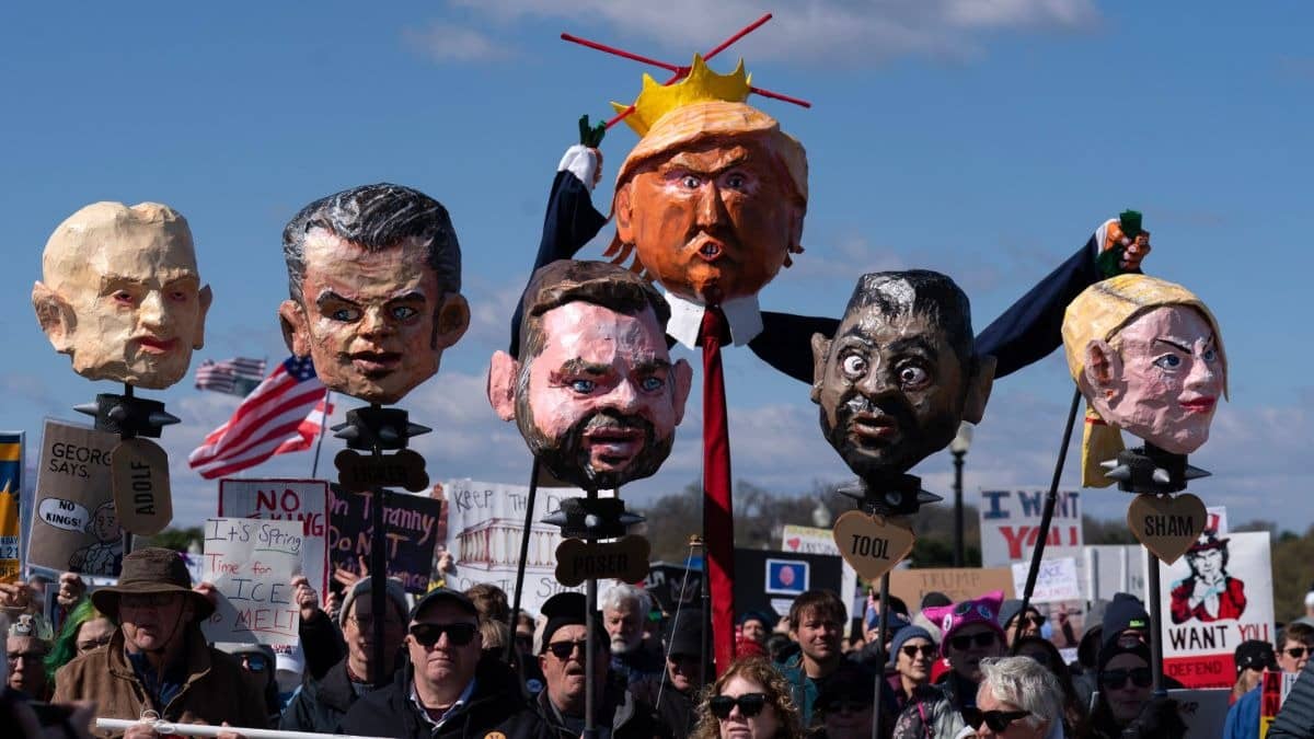 Millions March In 'No Kings' Protests Against Trump, Iran War Across US, Europe