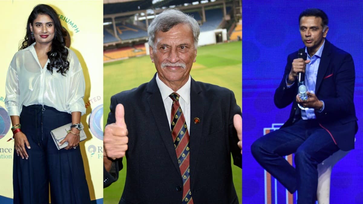 Mithali Raj, Roger Binny, and Rahul Dravid