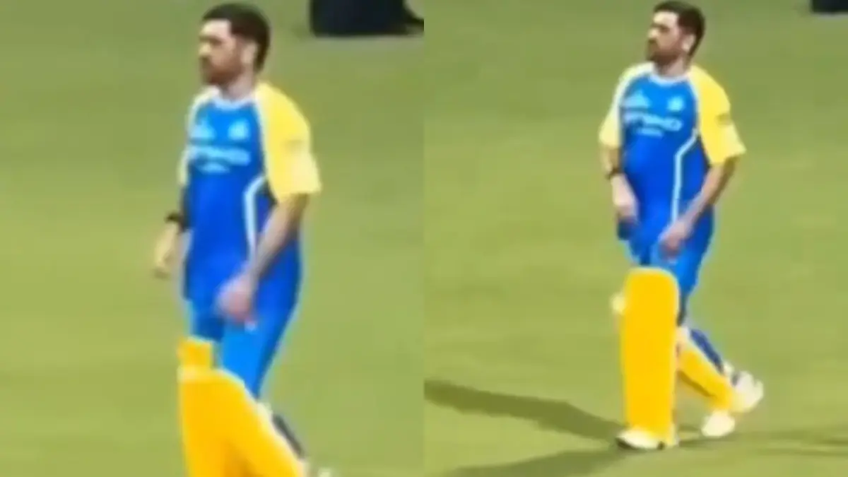 WATCH | MS Dhoni SPOTTED Limping After CSK Training Session Ahead of IPL 2026 Game vs Rajasthan MS Dhoni