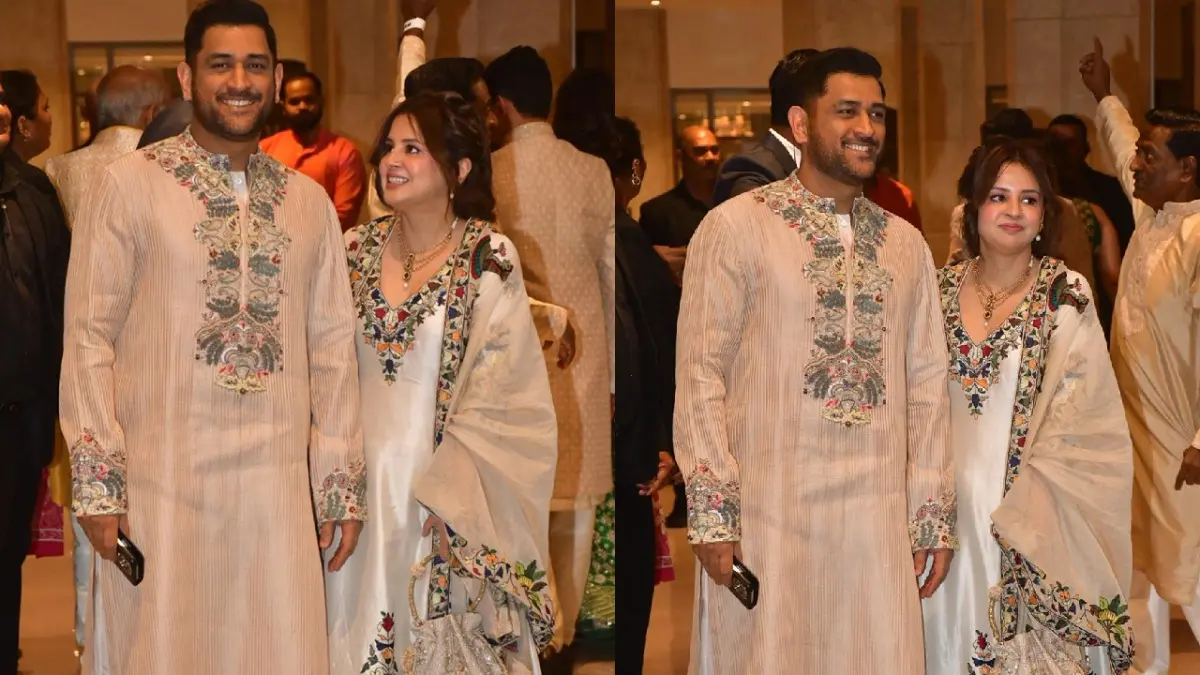 Arjun Tendulkar Wedding: पत्नी साक्षी संग अर्जुन तेंदुलकर की शादी में पहुंचे एमएस धोनी, कुर्ता-पायजामा में छा गए ‘थाला’, VIDEO MS Dhoni at Arjun Tendulkar Wedding