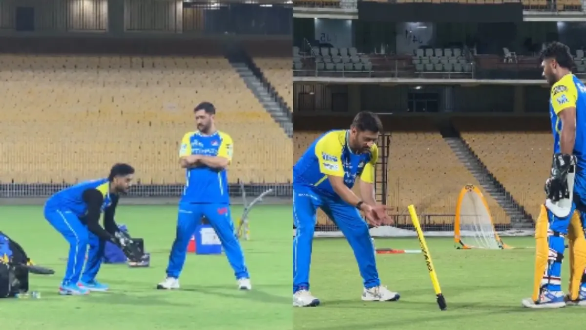 WATCH | MS Dhoni in New Role For CSK? Viral Video Hints he May Not Keep Wickets in IPL 2026 MS Dhoni, CSK, IPL 2026