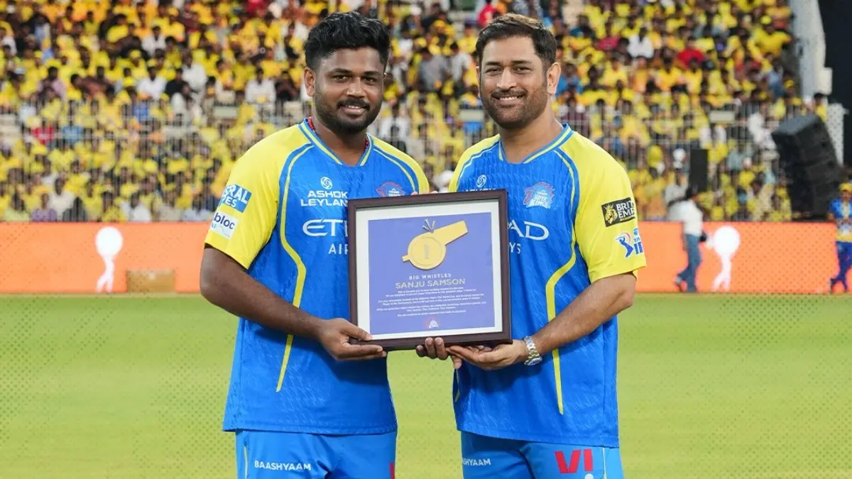 IPL 2026: CSK Plotting Major MS Dhoni Succession Plan With Sanju Samson? MS Dhoni felicitates Sanju Samson