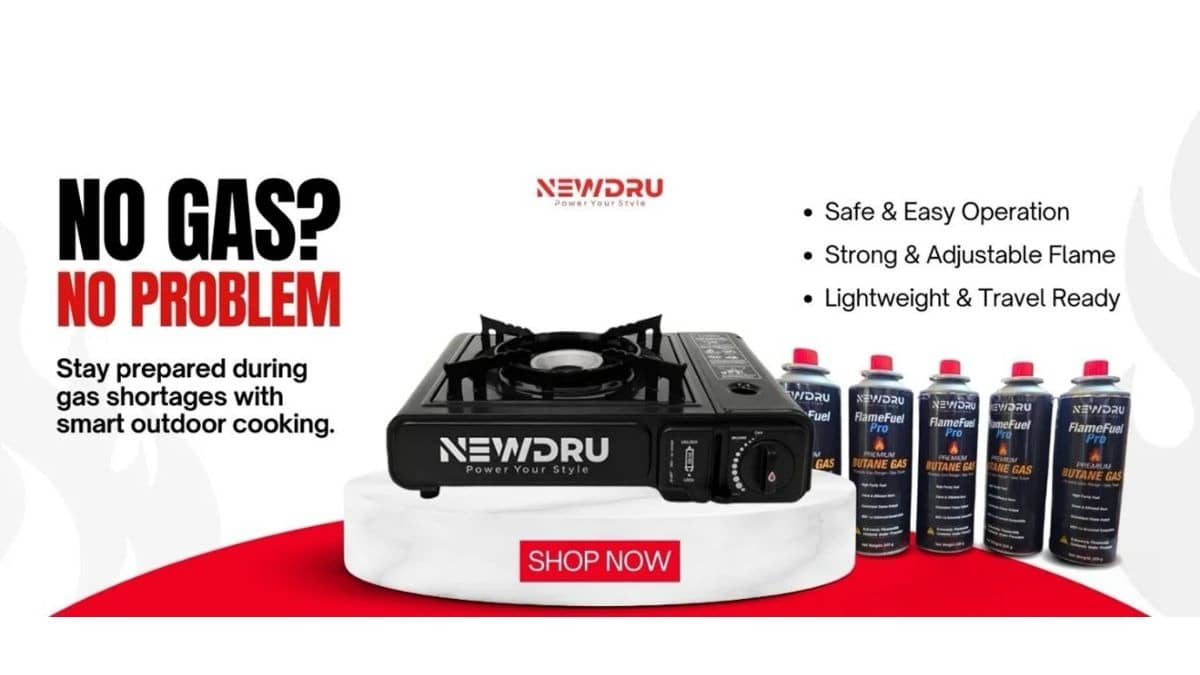 NEWDRU Flame Guard Pro: The Compact Butane Stove Designed for Safe and Reliable Cooking Anywhere