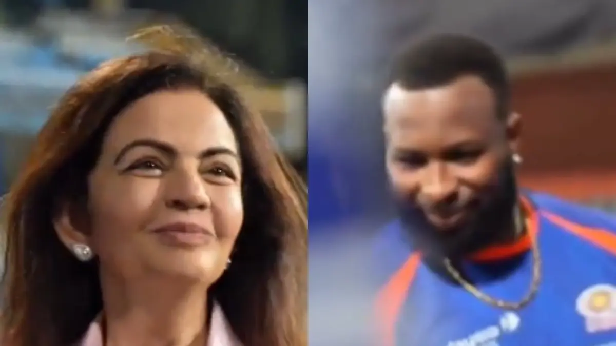 WATCH | 'Say Hi to Polly Kaka': Mumbai Indians Owner Nita Ambani Gives New Name to Kieron Pollard Ahead of IPL 2026 Nita Ambani, Kieron Pollard