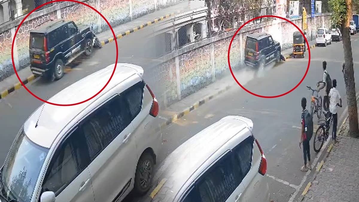 On CCTV, Speeding Scorpio Mows Down Woman in Navi Mumbai, Drags Her Under Vehicle