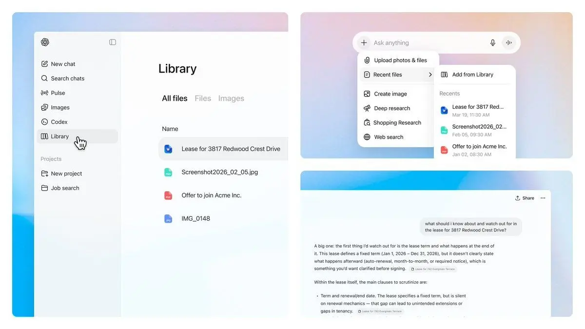ChatGPT's New File Library Feature Makes It Easier to Find, Reuse Uploads openai