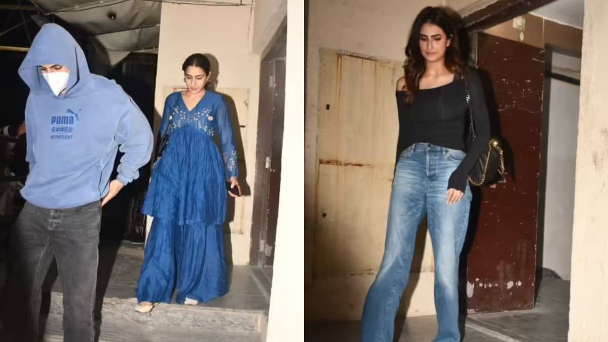 Ibrahim and Palak Tiwari: कैमरे से चेहरा छुपाते नजर आए इब्राहिम, पलक संग डेटिंग रूमर्स के बीच मूवी डेट पर हुए स्पॉट; साथ दिखीं सारा खान