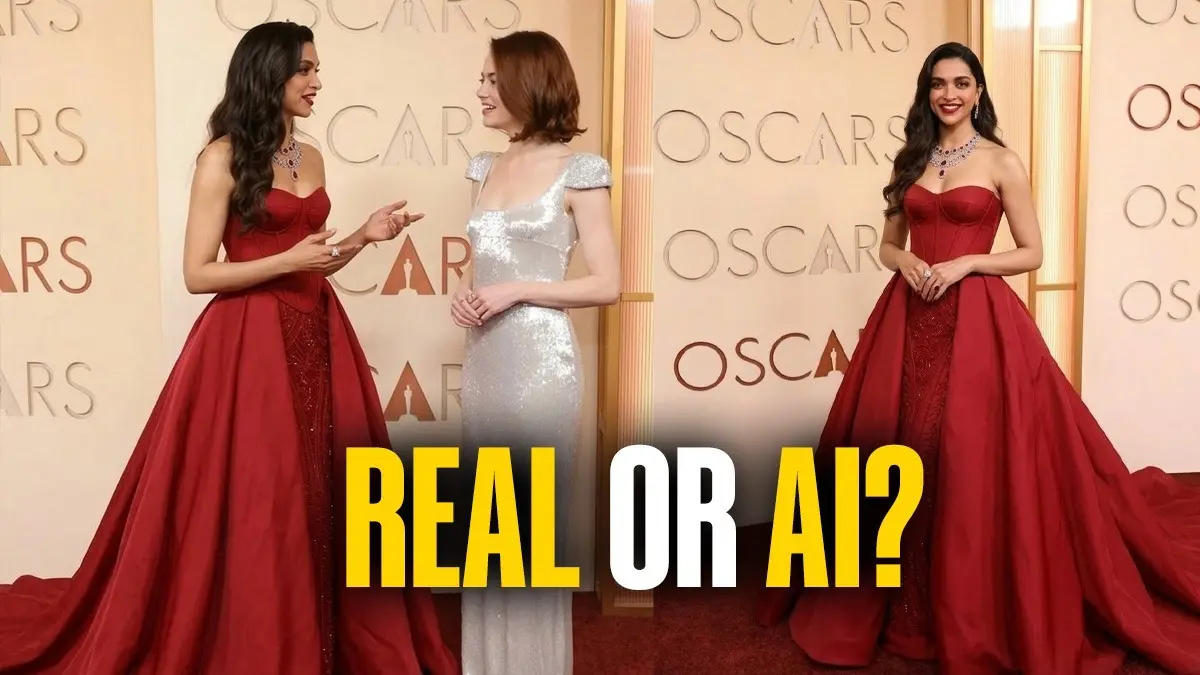 Fact Or Fiction? Deepika Padukone's Photos From Oscars 2026 Red Carpet Confuse Fans Photos of Deepika Padukone from Oscars 2026 red carpet go viral